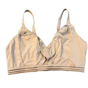 Curvy Kate Bra Plus Size 40DD "Unwind Bralette" Beige Nude Wireless